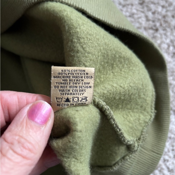 Dixxon Flannel Co. Premium Workforce Fleece Pullover Hoodie Olive Green Medium - Picture 5 of 9